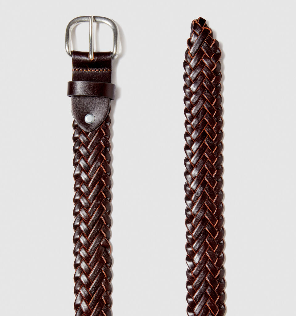 Woven belt - men's belts - Dark Brown | Sisley image number 3